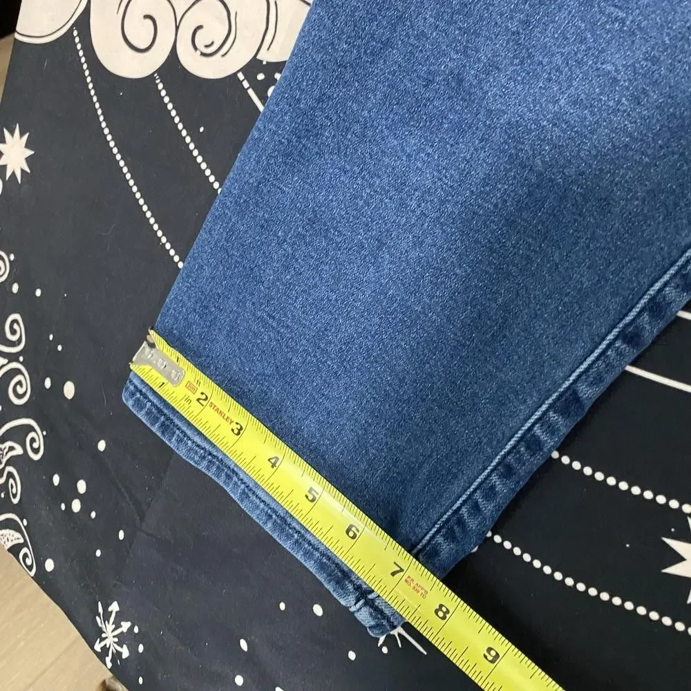 Madewell Straight Jeans Men's 38x32 Blue Cotton Denim Slim Fit Workwear Stretch